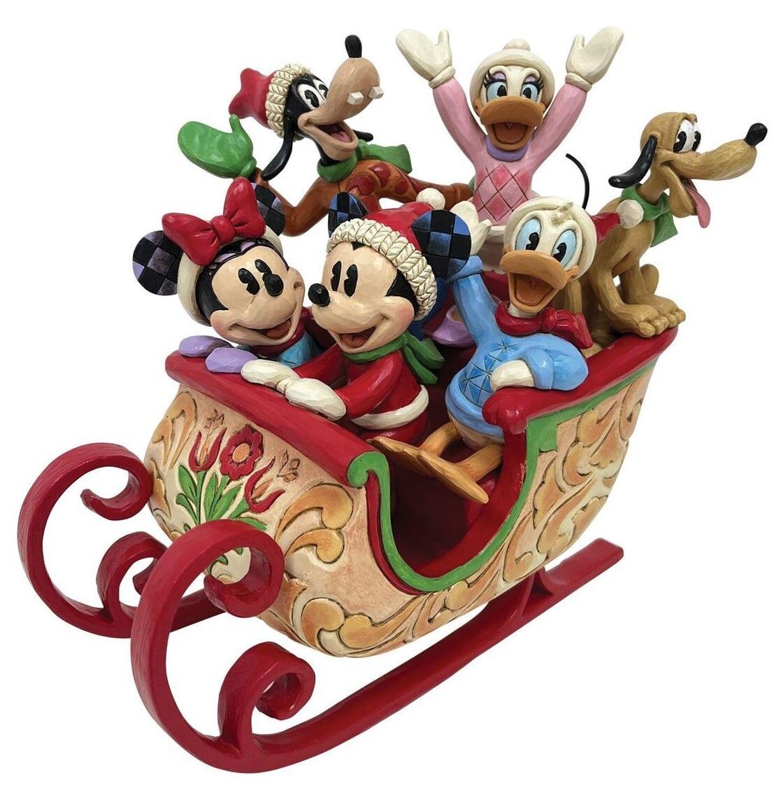 Disney Traditions by Jim Shore - Mickey &amp; Friends Sleigh - A Sleigh Full Of Joy