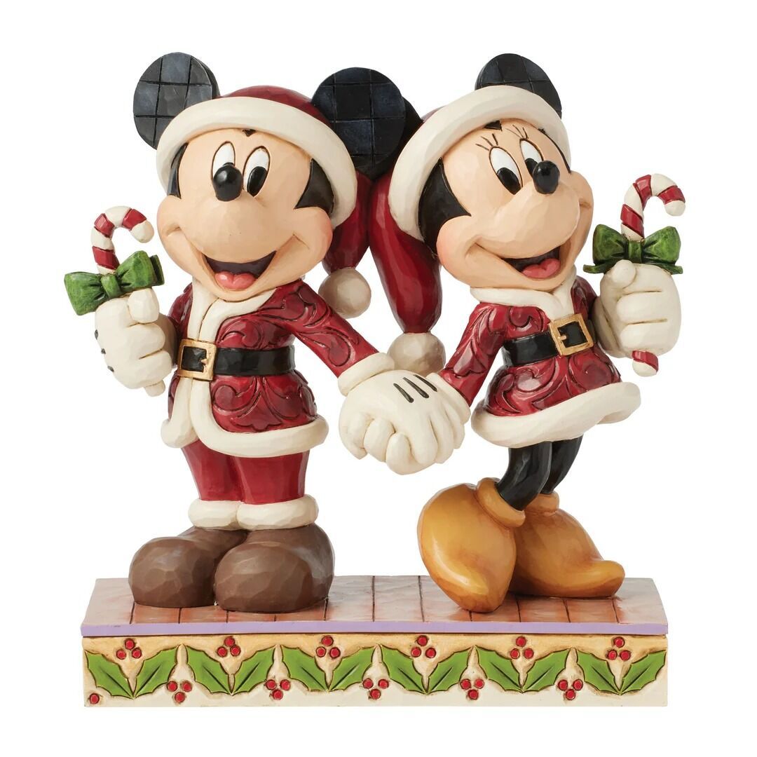 Disney Traditions by Jim Shore - Mickey &amp; Minnie - Candy Cane Christmas