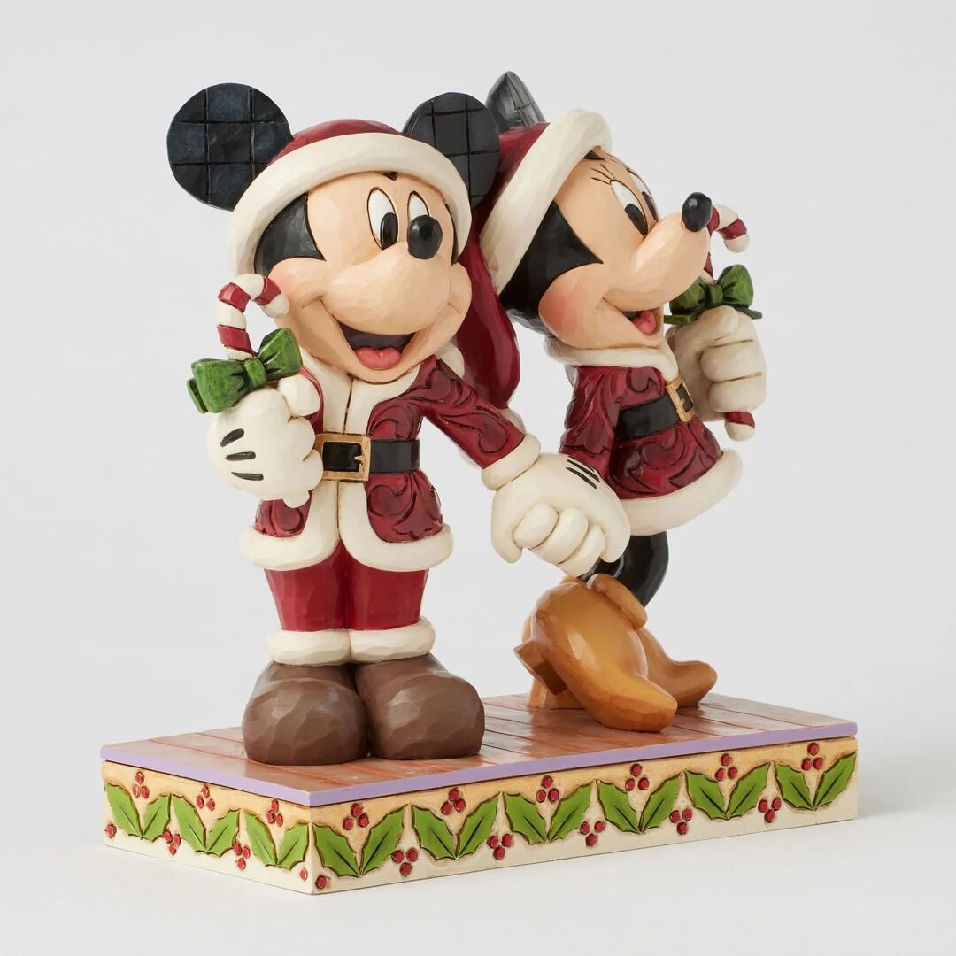 Disney Traditions by Jim Shore - Mickey &amp; Minnie - Candy Cane Christmas