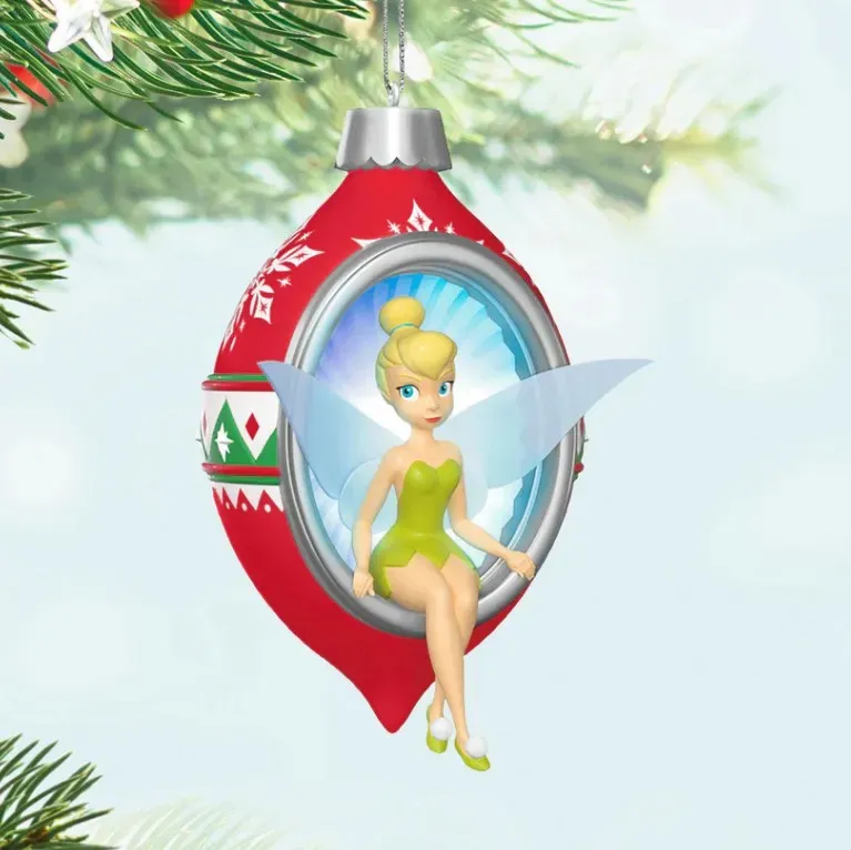 2025 Hallmark Keepsake Ornament - Tinker Bell Trimming the Tree With Tink &amp; Light