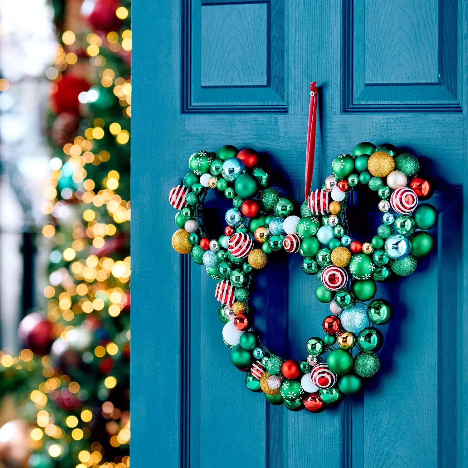 Mickey Mouse Icon Ornament Holiday Wreath