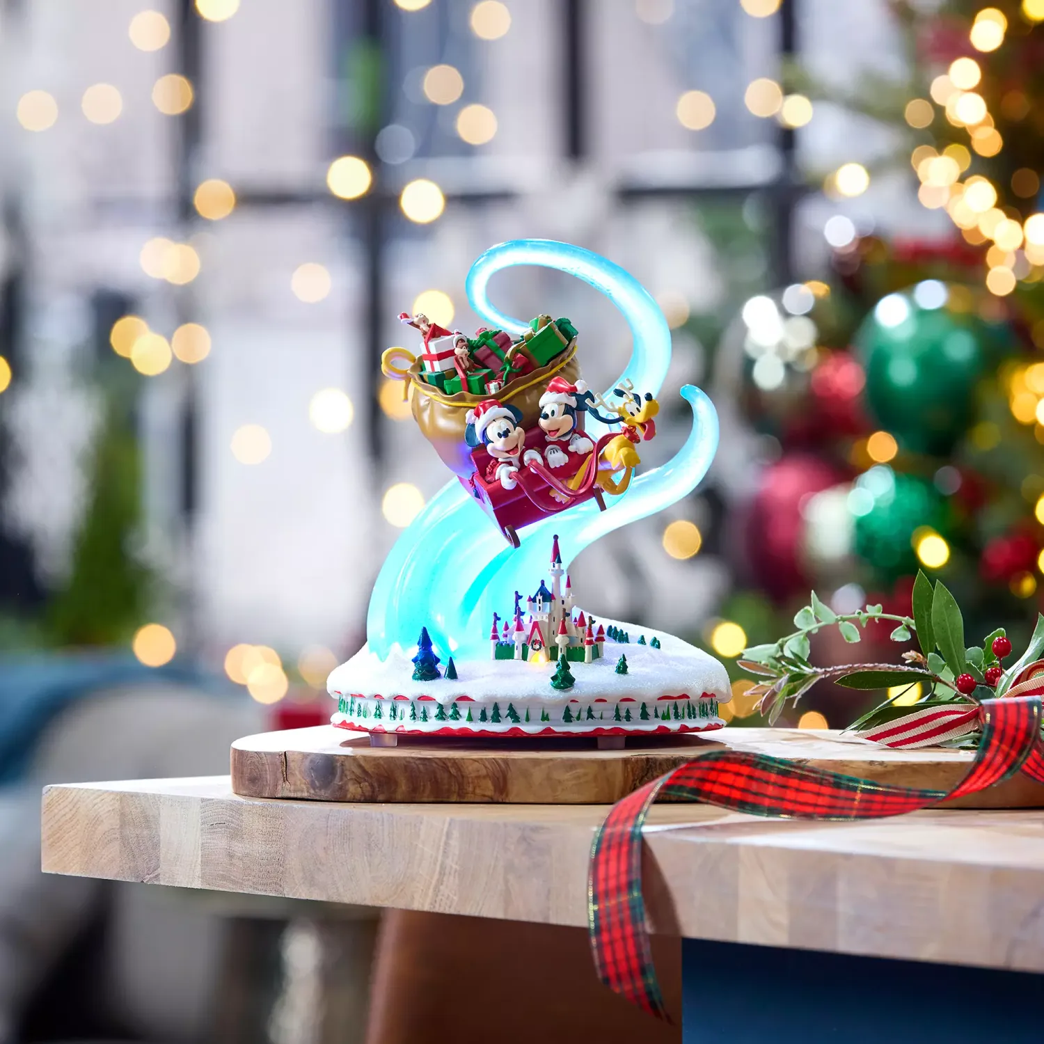 Santa Mickey Mouse and Friends Light-Up Musical Holiday Figure