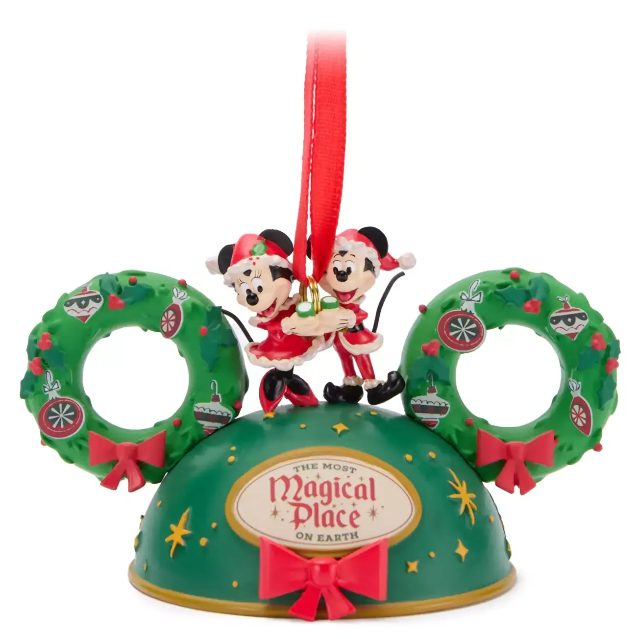 Mickey and Minnie Mouse Festive Ears Hat Ornament