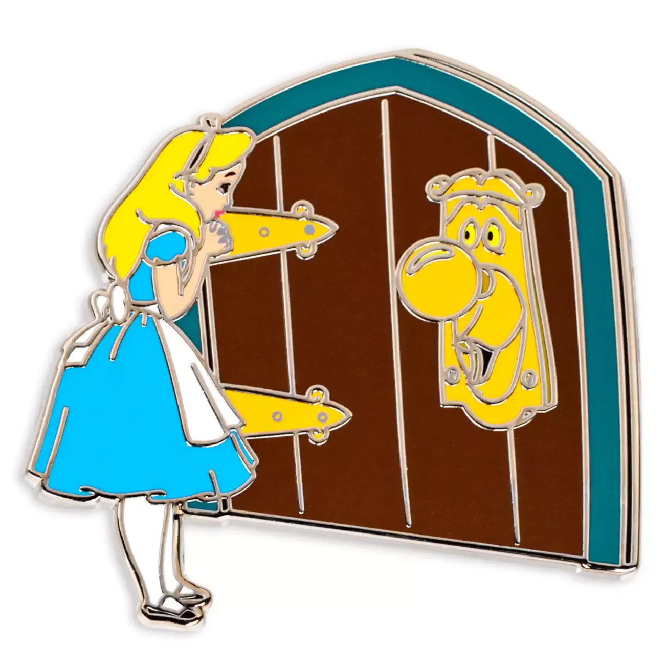 Alice and Doorknob Pin