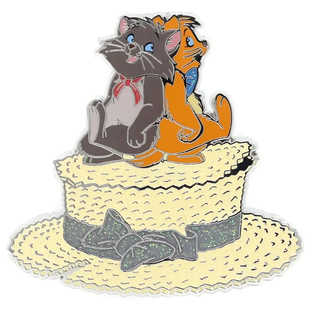Disneyland Paris Berlioz and Toulouse dancing on straw hat pin