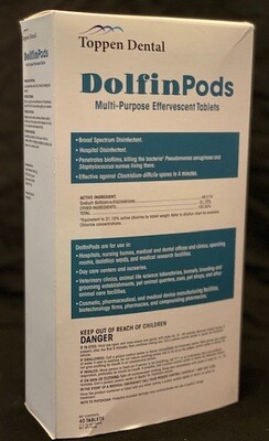 DolfinPods Surface Disinfectant, 1 box (40 pods), SPECIAL OFFER until 12/31/20 - 4 FREE mist bottles