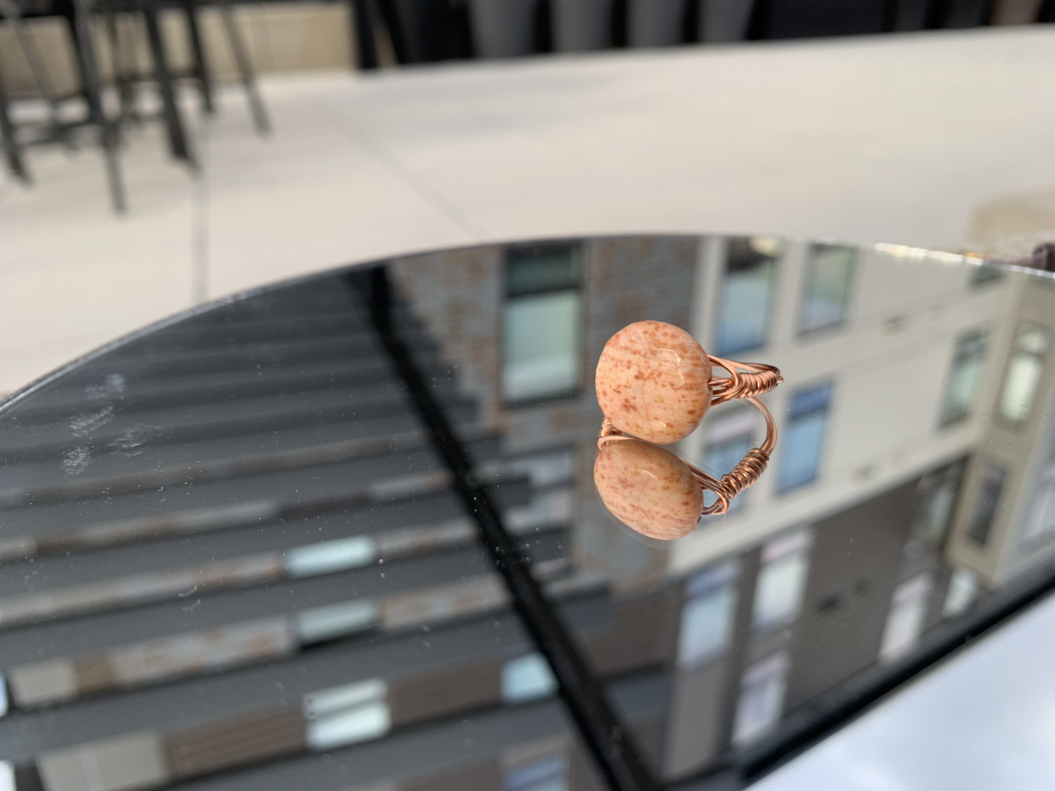 Jupiter Bead Copper Wire Size 8 Ring