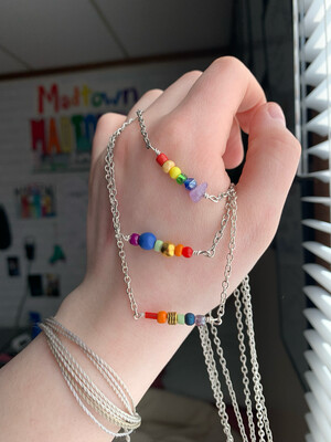 Miscellaneous Bead Rainbow Necklace