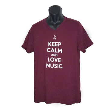 Keep Calm &amp; Love Music Tee - Maroon