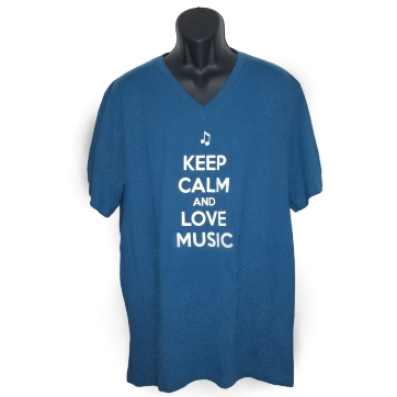 Keep Calm &amp; Love Music Tee - Teal