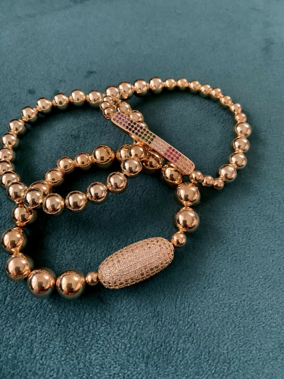 Gold Trio Beads