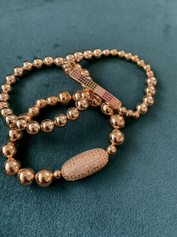 Gold Trio Beads