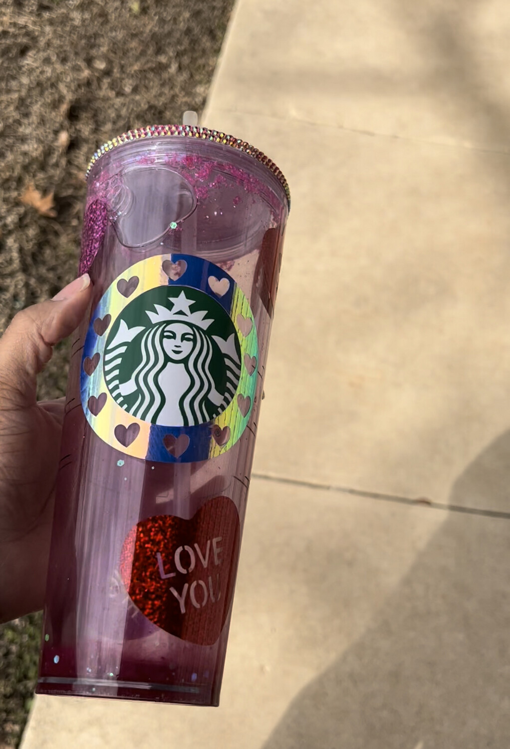 Snowglobe Tumbler W/ Blinged Lid