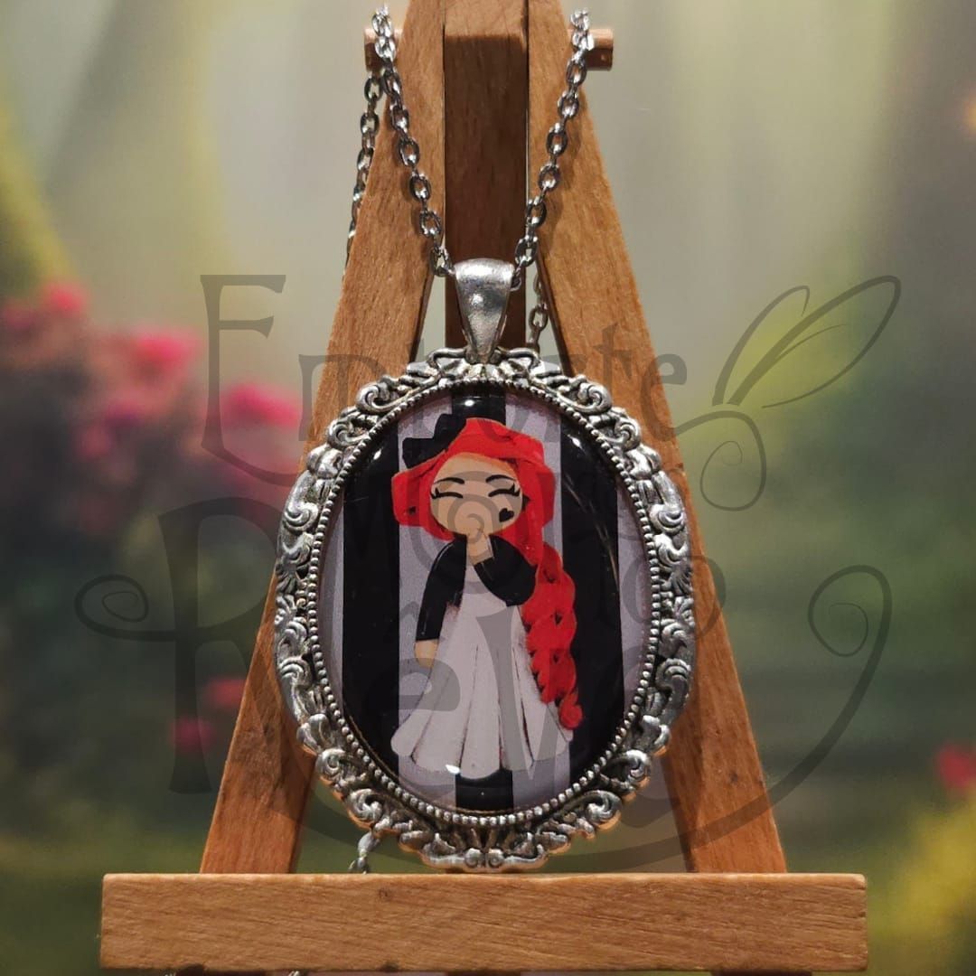 Sautoir Médaillon Riley (métal argenté)