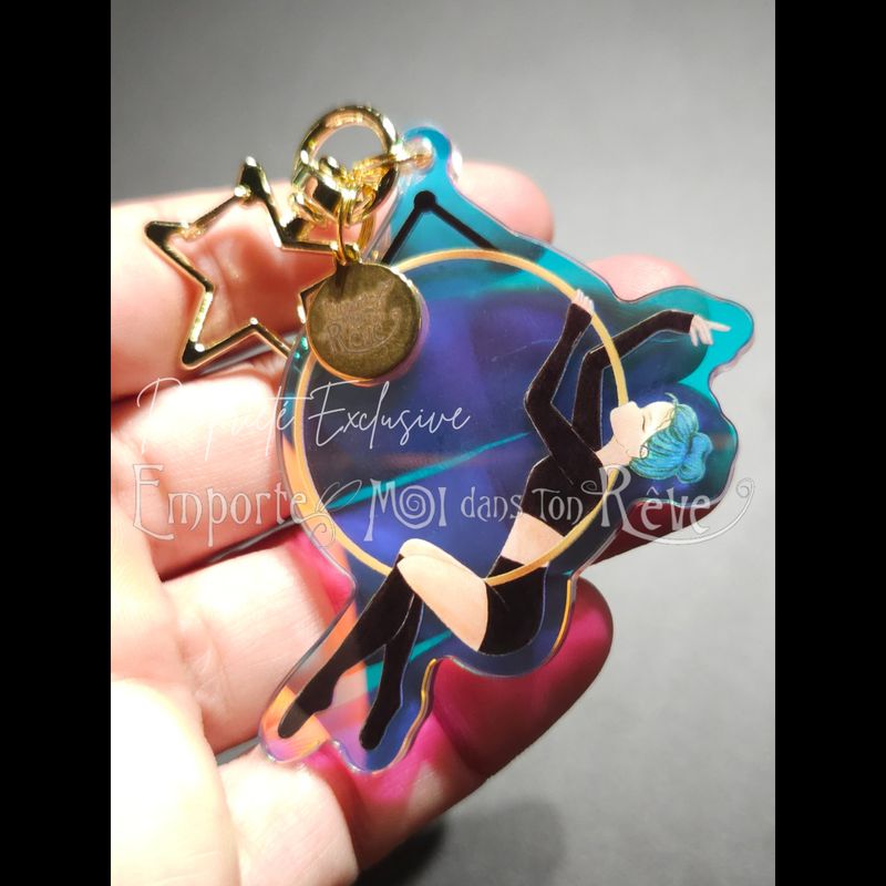 Porte-Clés Aerial Hoop "Blue Softness"