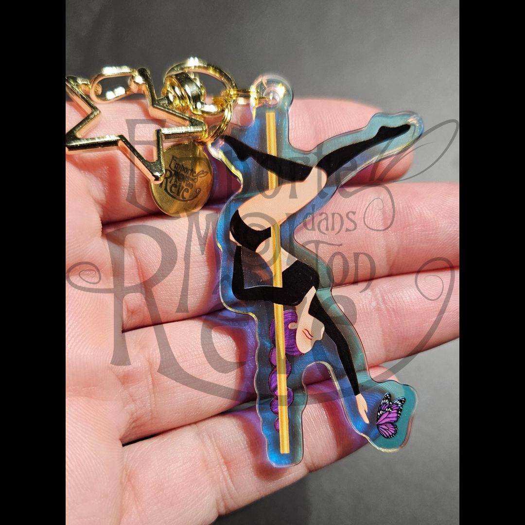 Porte-Clés Pole "Renversante Lila"