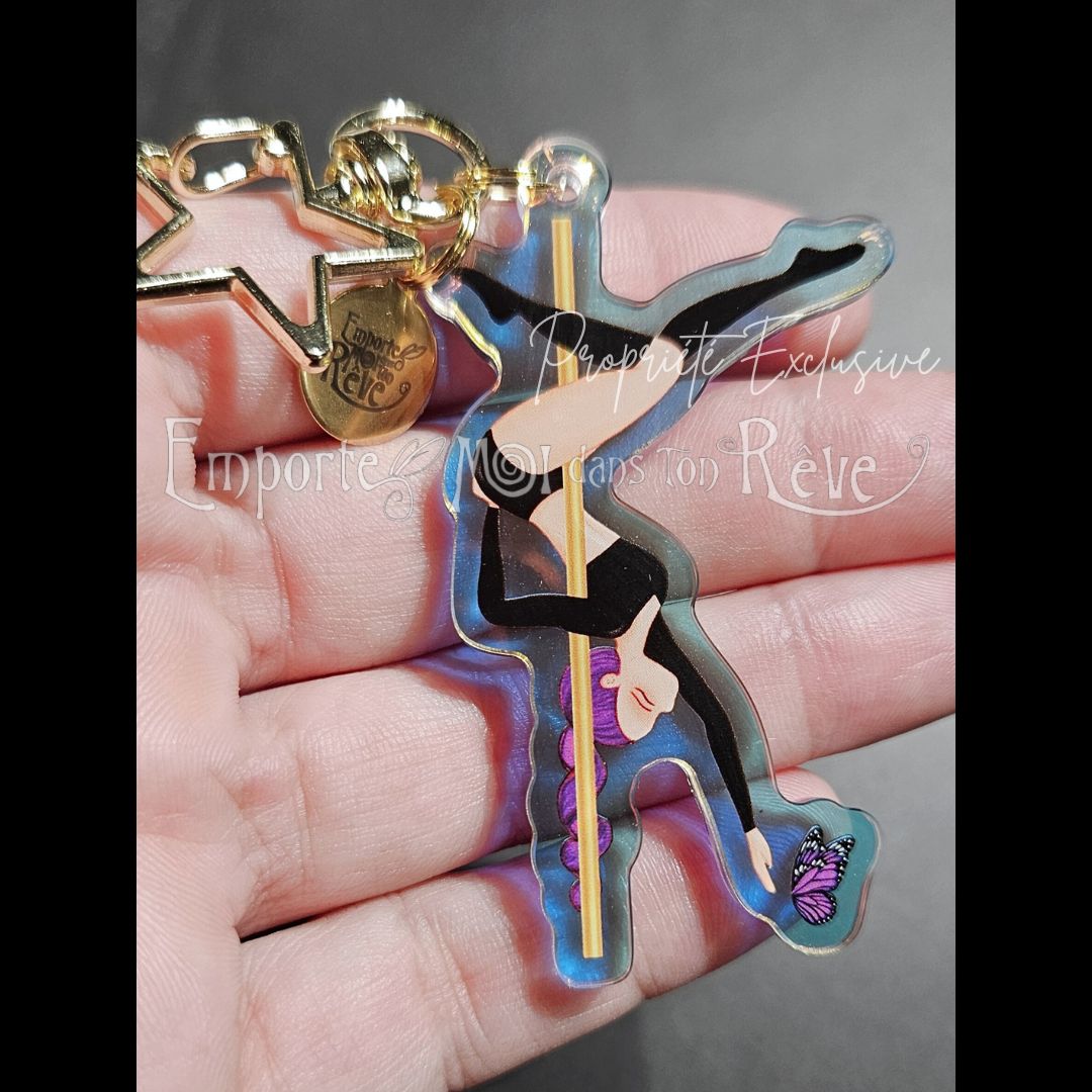Porte-Clés Pole "Renversante Lila"