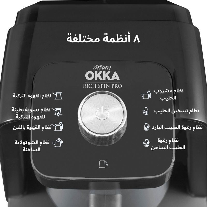 Arzum OKKA Rich Spin Pro Coffee Machine – Coppe