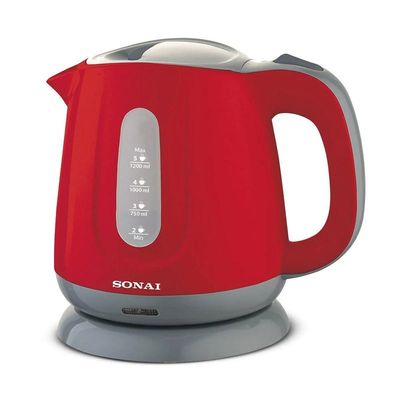 غلاية مياة سوناي 1100 وات -1.2 لتر-احمر غلاية مياة سوناي 1100 وات -1.2 لتر-احمر