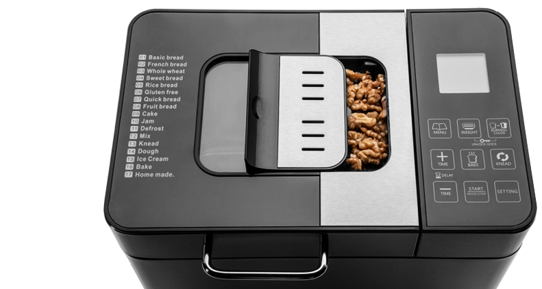 GASTROBACK Design Automatic Bread Maker Advanced, 18 programs for bread, dough, jam and yoghurt, Automatic ingredients box, 500 g, 750 g and 1000 g loafs of bread 42823