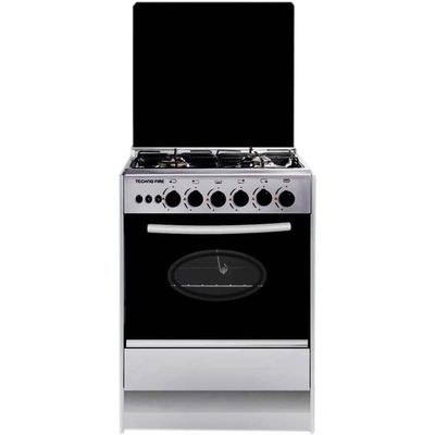 بوتاجاز تكنو فاير ٤ شعله ٦٠ سم أستنالس كامل ٦ مفتاح سيخ  شوايه لمبه