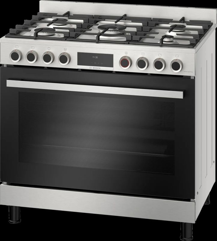 BOSCH Series 8 Gas range cooker Stainless steel  HIZ5G7W51S