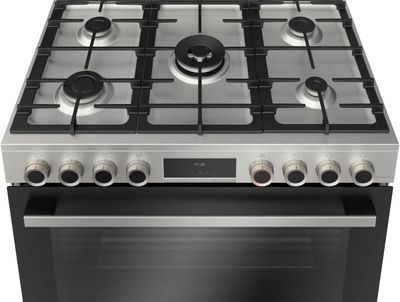BOSCH Series 8 Gas range cooker Stainless steel  HIZ5G7W51S
