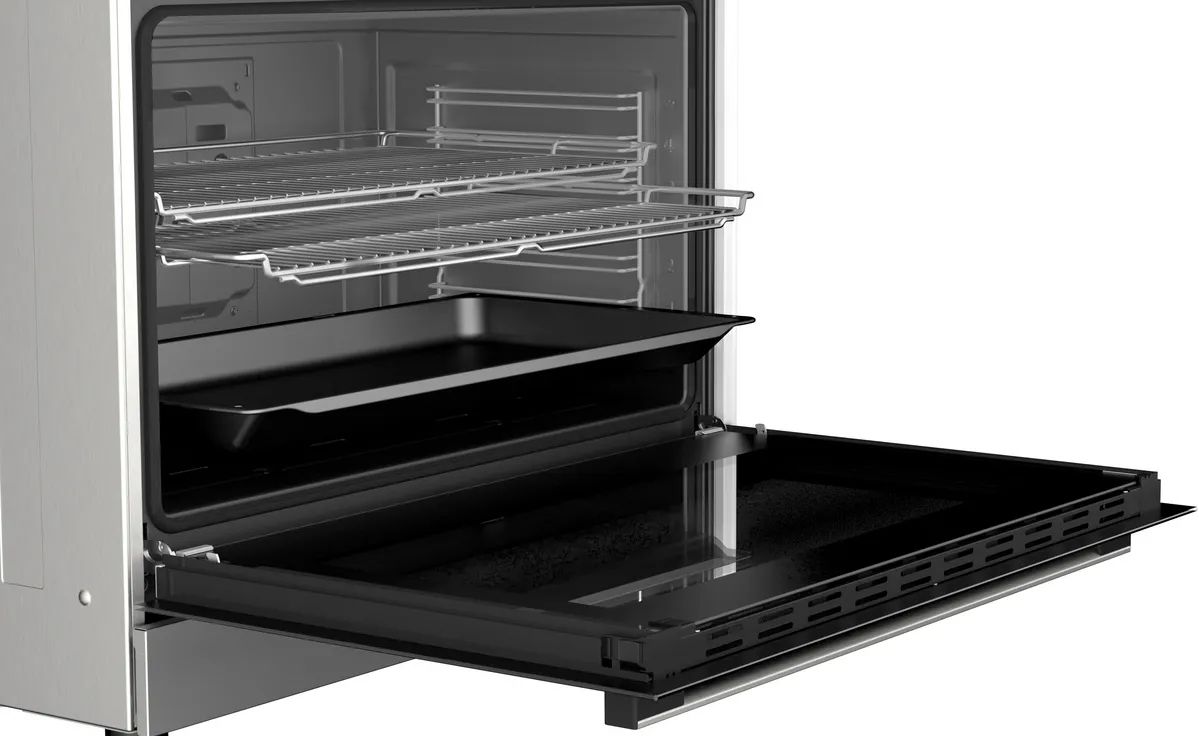 BOSCH Series 8 Gas range cooker Stainless steel  HIZ5G7W51S