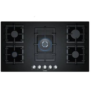 Bosch 5 Gas Burners Built-In Hob Black,  -PPQ9B6O90M