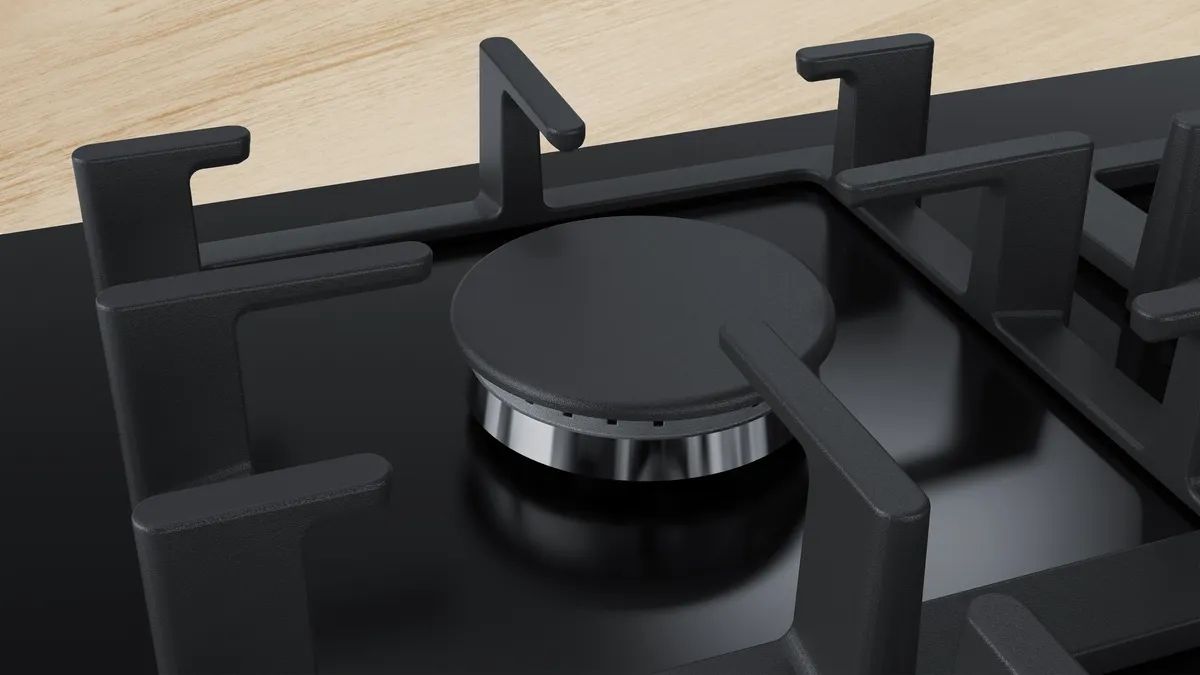 Bosch 5 Gas Burners Built-In Hob Black,  -PPQ9B6O90M