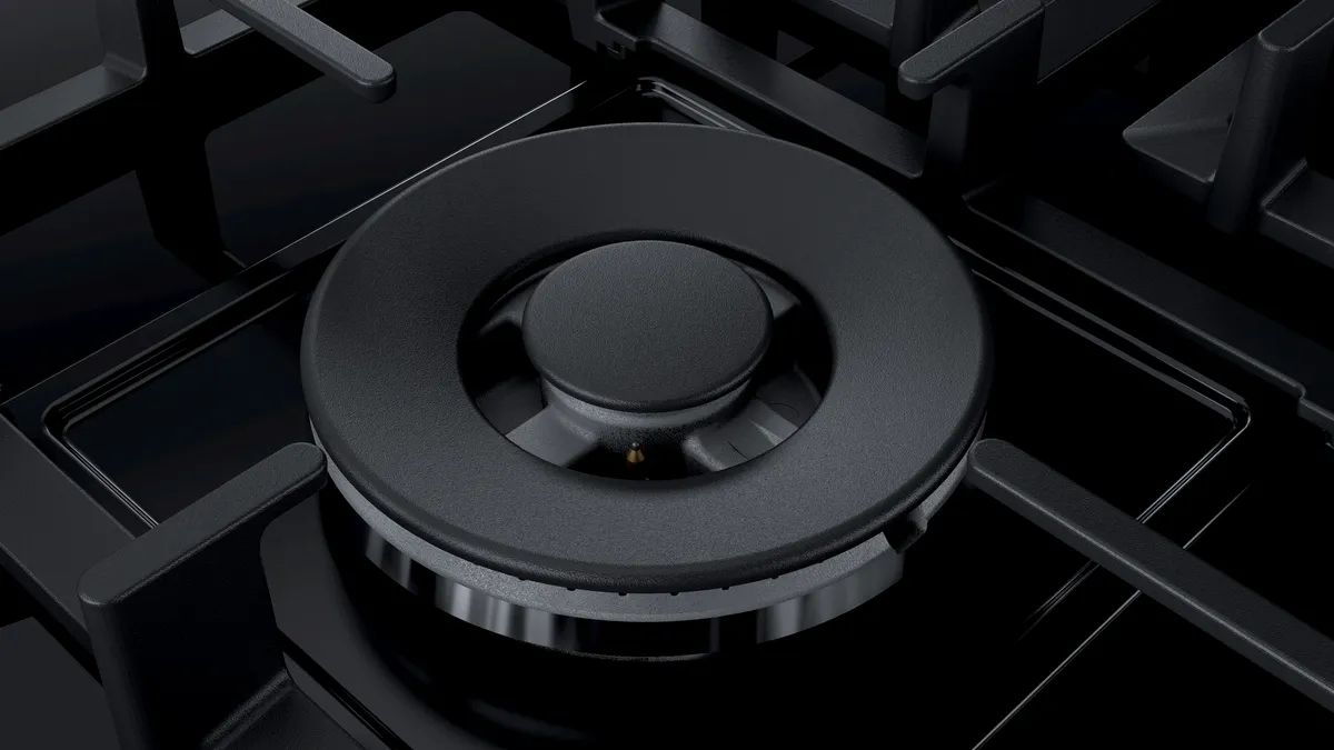 Bosch 5 Gas Burners Built-In Hob Black,  -PPQ9B6O90M