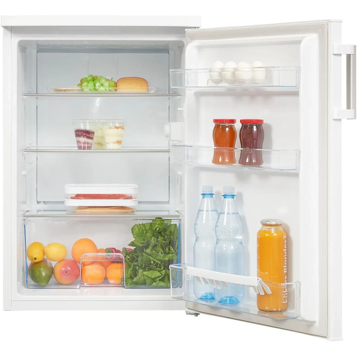 Exquisite KS16-V-H-010D White Upright Fridge, 133L, 56cm Wide, Automatic Defrost-show original title