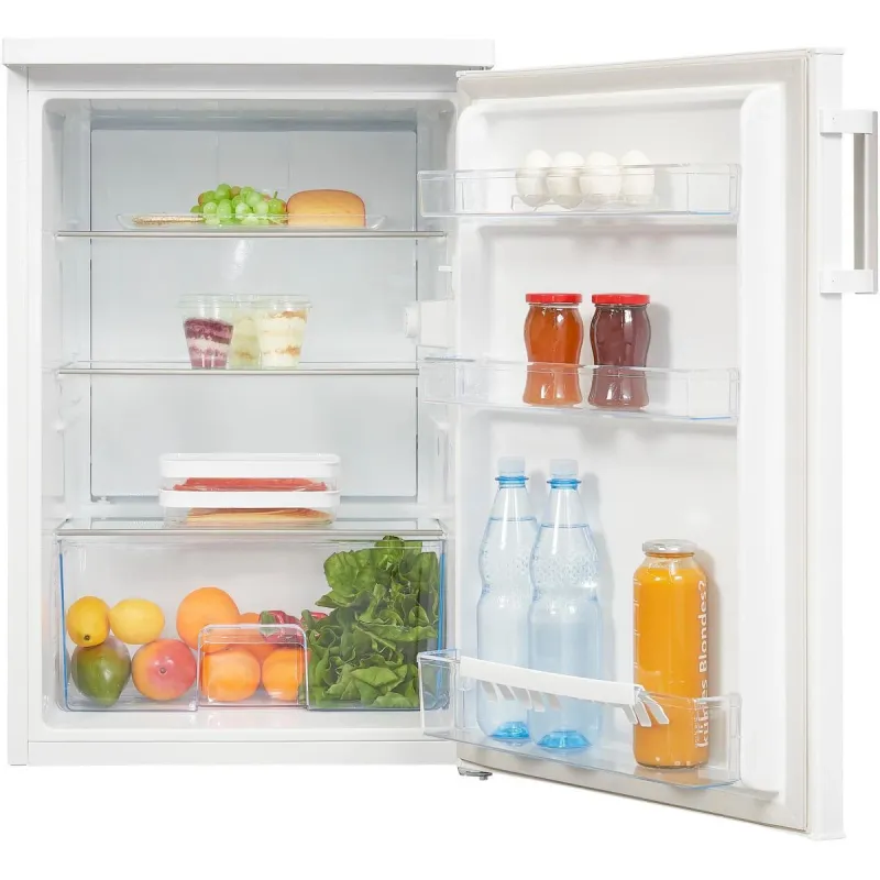 Exquisite KS16-V-H-010D White Upright Fridge, 133L, 56cm Wide, Automatic Defrost-show original title