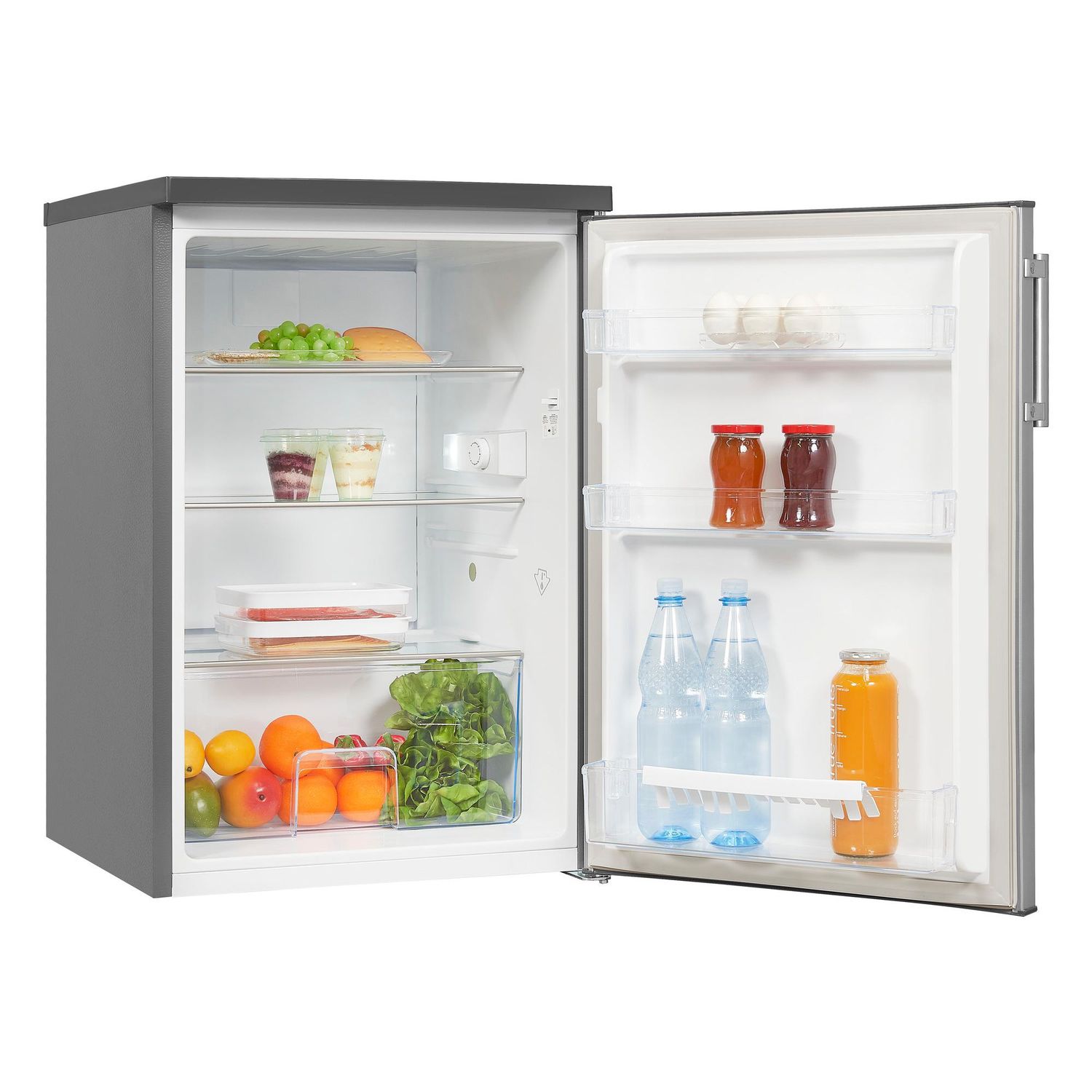 Exquisit KS16-V-070E Fridge White | Full Room Fridge | Standing Unit | Manual Temperature Control | Door Hinge Changeable | Net Capacity Cooling: 133.0 L |