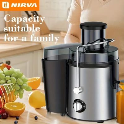 عصارة مركزية قوية مع 3 إعدادات للسرعة، إنتاج عالي للعصير بنسبة 99%، قابس أوروبي، عصارة سريعة، عصارة باردة متعددة الوظائف، تصميم موفر للمساحة، سهلة التنظيف، مثالية لعصير الفاكهة والخضروات الطازجة