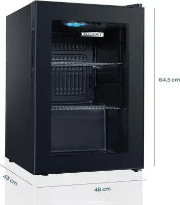 ثلاجة مينى بار هينريش 62 لتر باب زجاج ثلاجة مينى بار هينريش 62 لتر باب زجاج