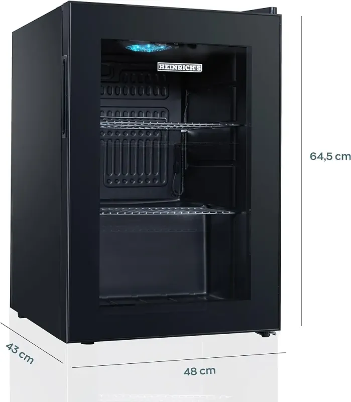 ثلاجة مينى بار هينريش 62 لتر باب زجاج