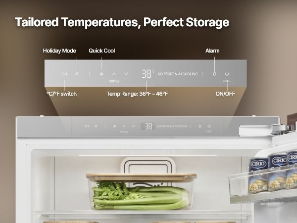 Built-in Mini Bar Fridge 136L No Frost Digital – Candor German BC-135WA1EQ