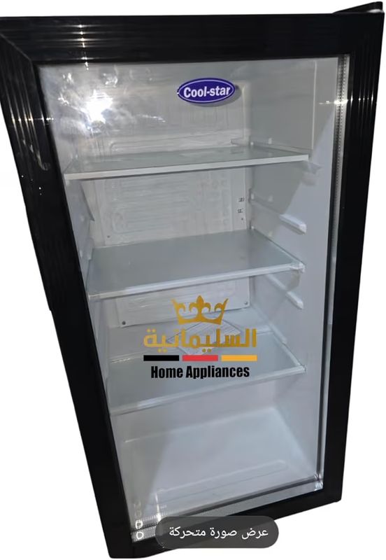 ثلاجه مينى بار كول ستار 90لتر ٤.٥ قدم باب زجاج كول ستار