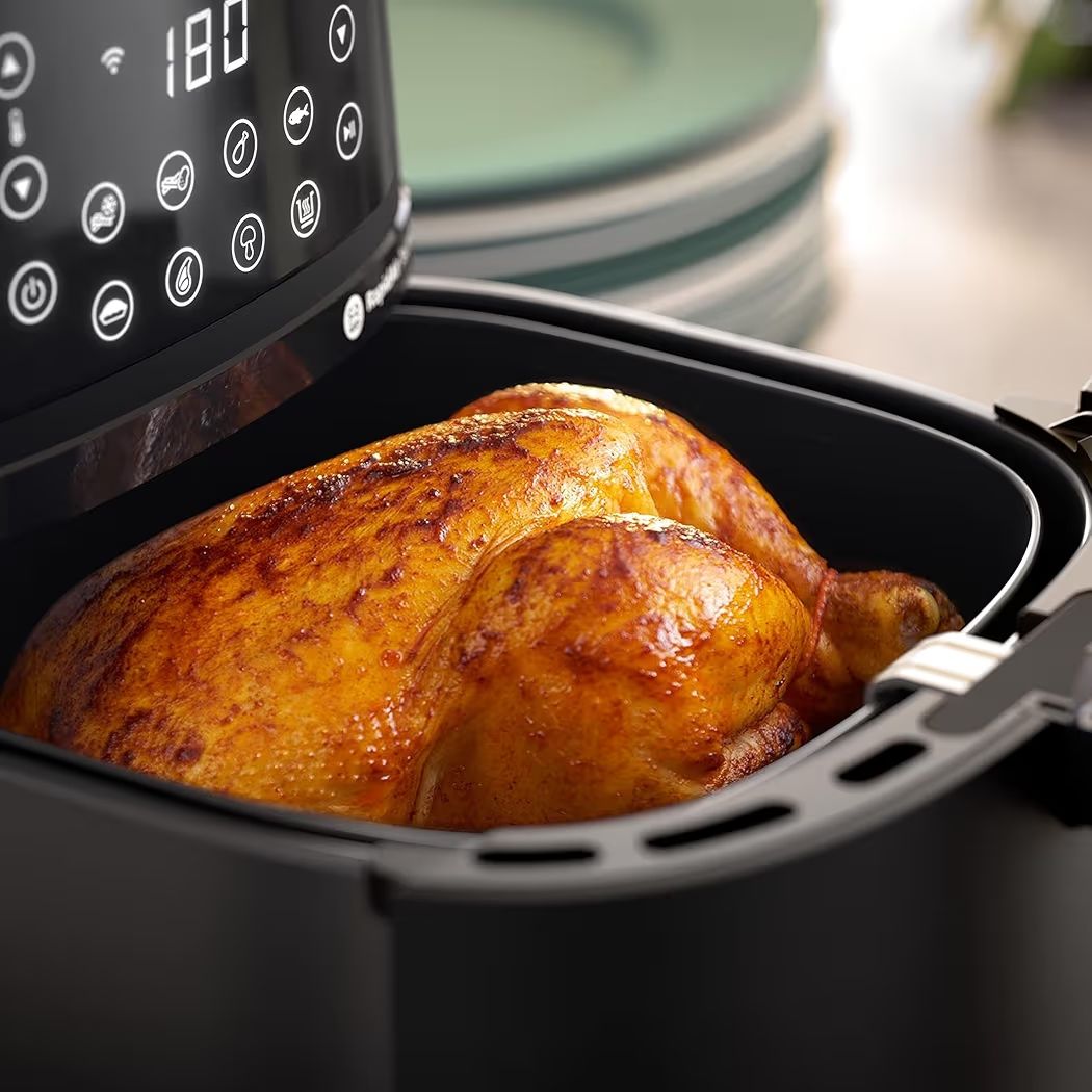 مقلاة هوائية من فيليبس موديل HD9285 بسعة 7.2 لتر، لون أسود، مع تحكم في درجة الحرارة، بقوة 2000 واط