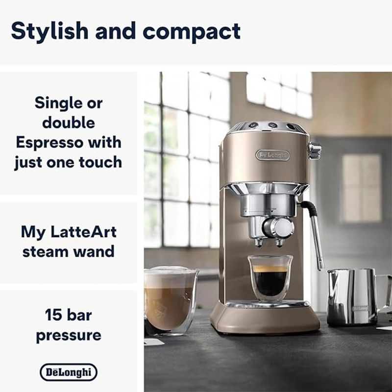 De'Longhi Dedica Arte Espresso Machine EC885.BG – 1.1L – Beige