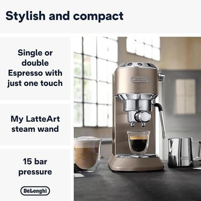 De'Longhi Dedica Arte Espresso Machine EC885.BG – 1.1L – Beige