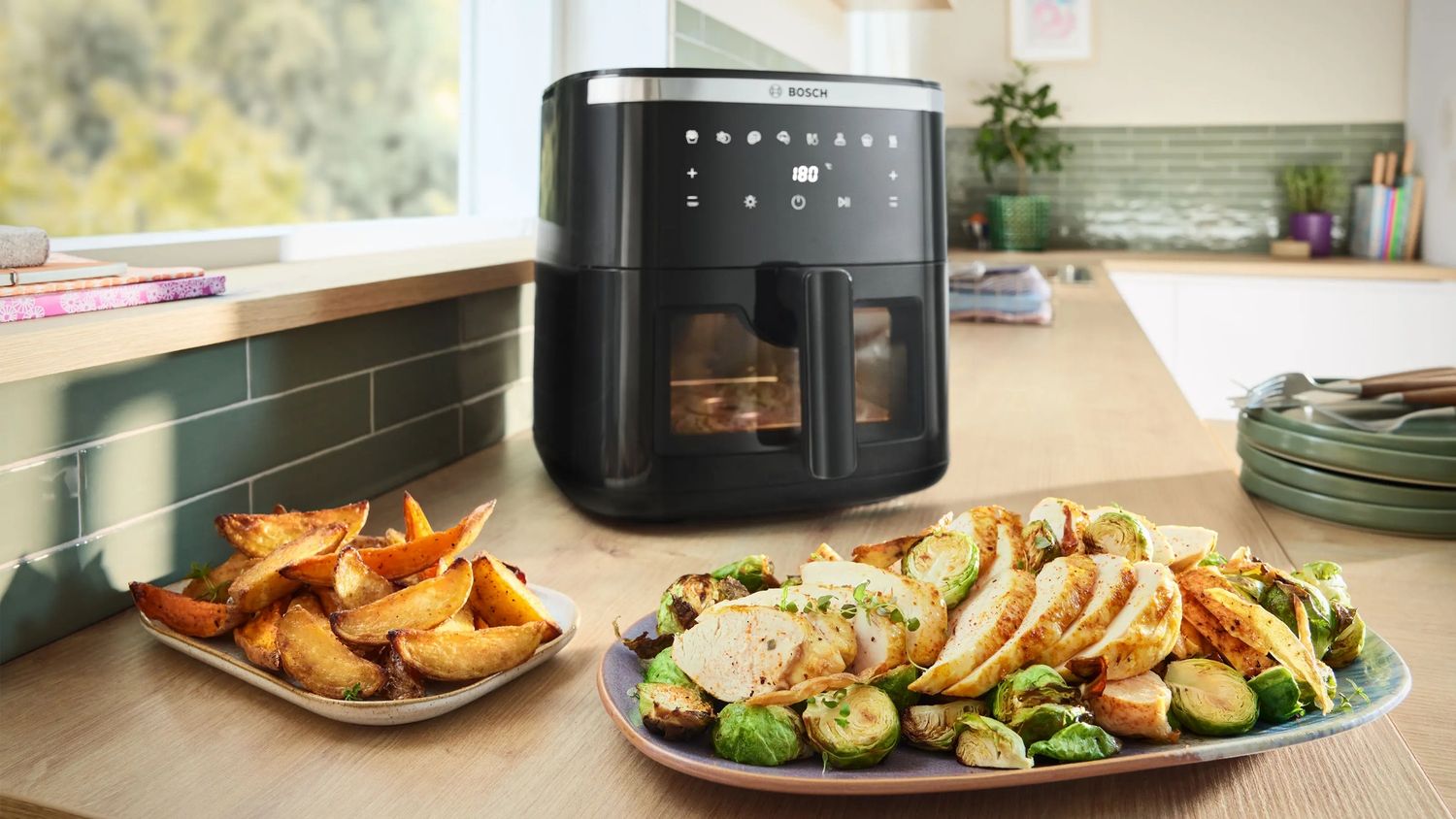 قلاية هوائية بوش 7.2 لتر | Bosch Air Fryer MAF671B0 – طهي صحي وسريع للعائلة