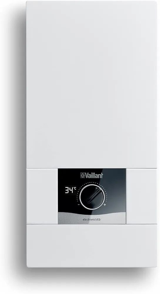 Vaillant Electronic instantaneous water heater, VED E 27/8, pressure-resistant, 24 kW, 400 V, degree accurate outlet temperature, infinitely adjustable, digital display, ,