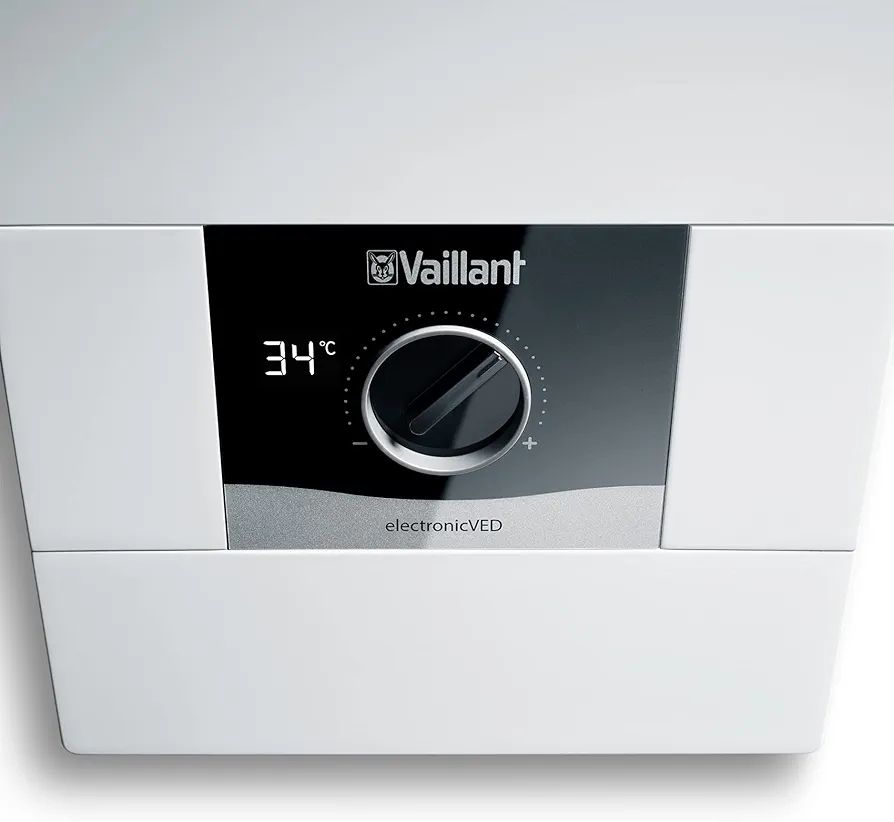 Vaillant Electronic instantaneous water heater, VED E 27/8, pressure-resistant, 27 kW, 400 V, degree accurate outlet temperature, infinitely adjustable, digital display, ,