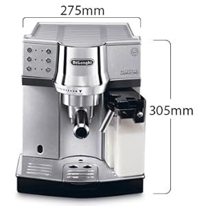 ماكينة تحضير قهوة الاسبريسو والكابتشينو بمضخة من ديلونجى، لون فضي، موديل ‎‎EC850.M