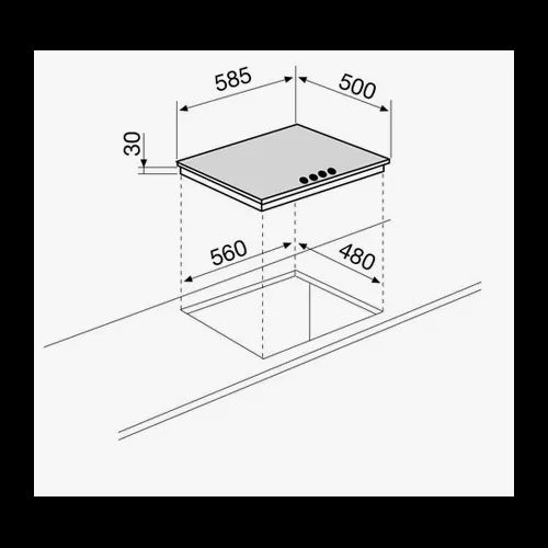 بوتاجاز جليم جاز بلت ان ٦٠ سم غاز ٤ شعله ايطالي