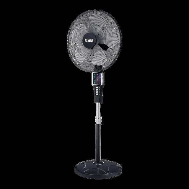 مروحه ستاند عطا 18 بوصه ريموت الساعه أسود ATA