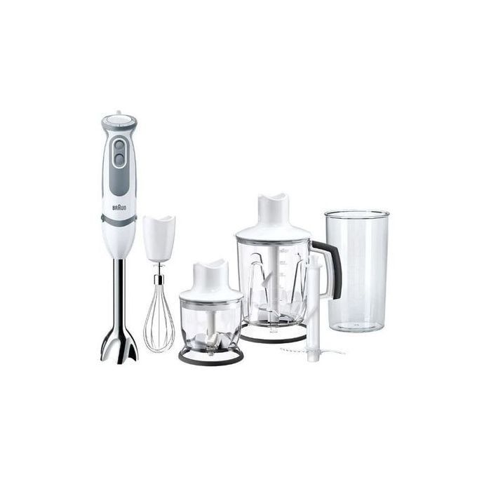 خلاط يدوي من براون مالتي كويك 5 فاريو بالملحقات 1000 وات أبيض و رمادي - MQ 5245