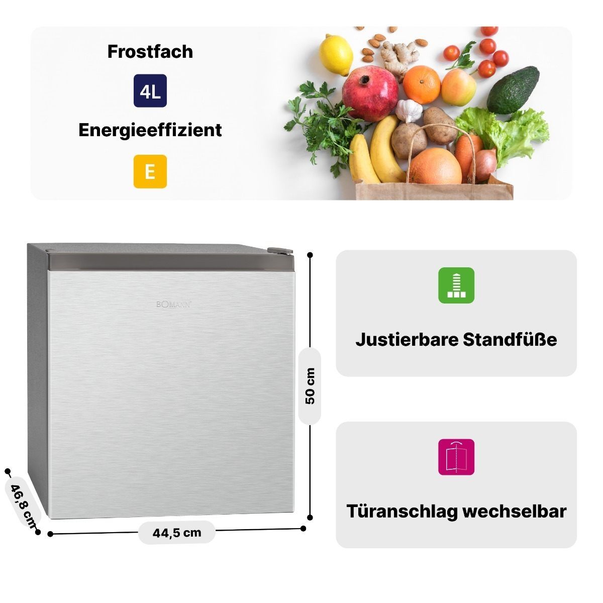 Bomann Mini Bar Refrigerator 45L – German Quality | Luxury Edition